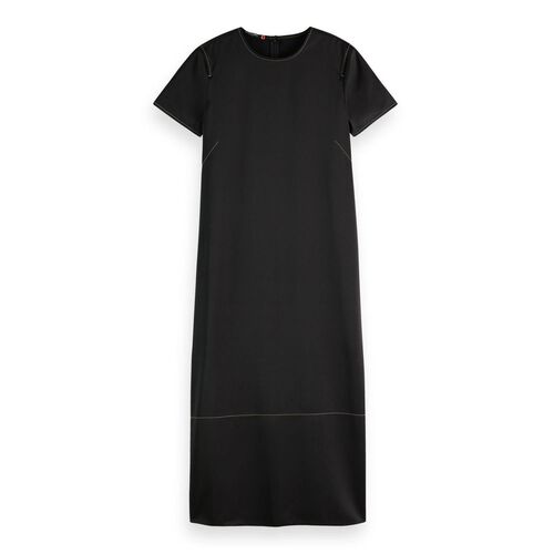 Scotch & Soda Contrast Stitching Satin Dress